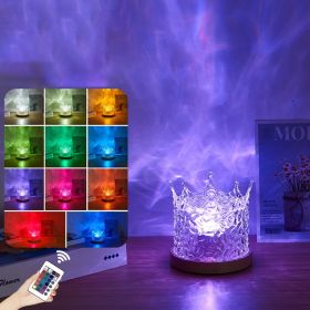 16 Colours USB Crown-Shaped Crystal Projection Lamp
