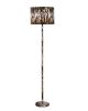 59" Faux Suede Tiger Print Floor Lamp