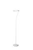 73" Tall Metal Torchiere Floor LED Lamp with Halo design, Matte White finish