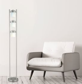 65"H 3-WHITE-HEAD WITH TWO WAY ADJUSTABLE FLOOR LAMP (1 PC/CTN/ 1.10 Cu Ft/12.32 G.W. lbs)
