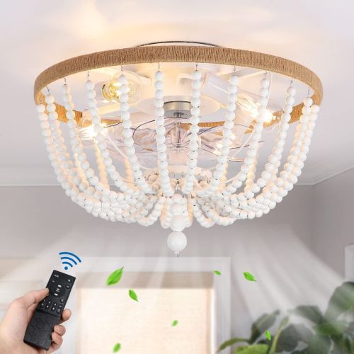 Boho Bladeless Ceiling Fan with Light with 5 Bulbs Boho Bladeless Ceiling Fan with Light with 5 Bulbs