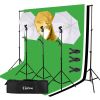 45W Photo Photography Umbrella Lighting Kit Studio Light Bulb Non-Woven Fabric Backdrop Stand