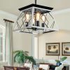 4-Light Farmhouse Chandeliers For Dining Room White(No Bulbs)