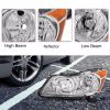 FOR 08-12 HONDA ACCORD SEDAN CHROME HOUSING AMBER CORNER HEADLIGHT HEAD LAMPS
