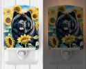 NEW Chow Chow in Sunflowers Ceramic Night Light Compact, UL-Certified, Ideal for Bedroom, Bathroom, Nursery, Hallway, Kitchen, 6x4x3, Multicolor