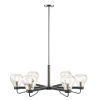 6-Light Chandelier with Bowl Shaped Glass Shades