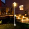 77" Solar Lamp Post Light, Waterproof Aluminum Outdoor Vintage Street Lamp, Motion Activated Sensor PIR, Adjustable Brightness, for Garden, Lawn