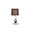 20.5" In Modern Reader Black Sitting A Gray Stack Of Books Polyresin Table Lamp