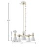 5-Light Metal Chandelier