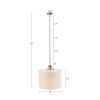 Pacific Metal Pendant with Drum Shade