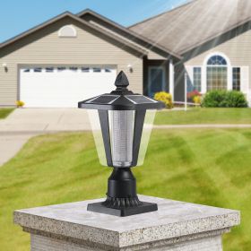 Solar Column Headlights With Dimmable LED (Color: as Pic)